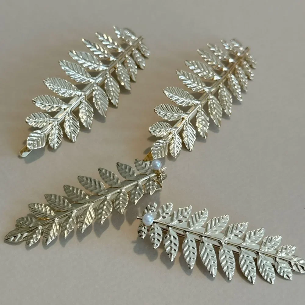 Boho leaf hair clip #1401